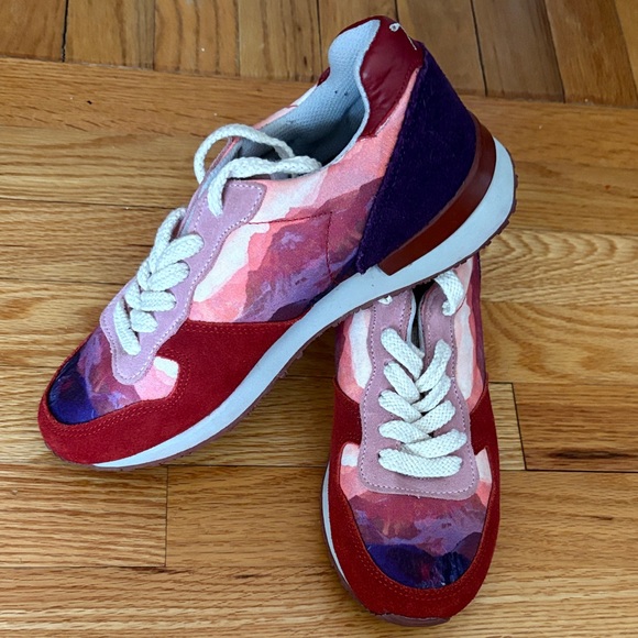 Inkkas Red and Pink Women's Sneakers - Picture 3 of 13